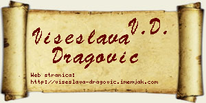 Višeslava Dragović vizit kartica